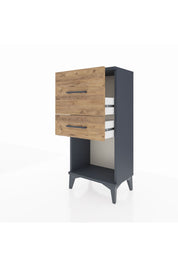 Arges Komodin 2 Çekmeceli 44x30x96 Antrasit-Çam