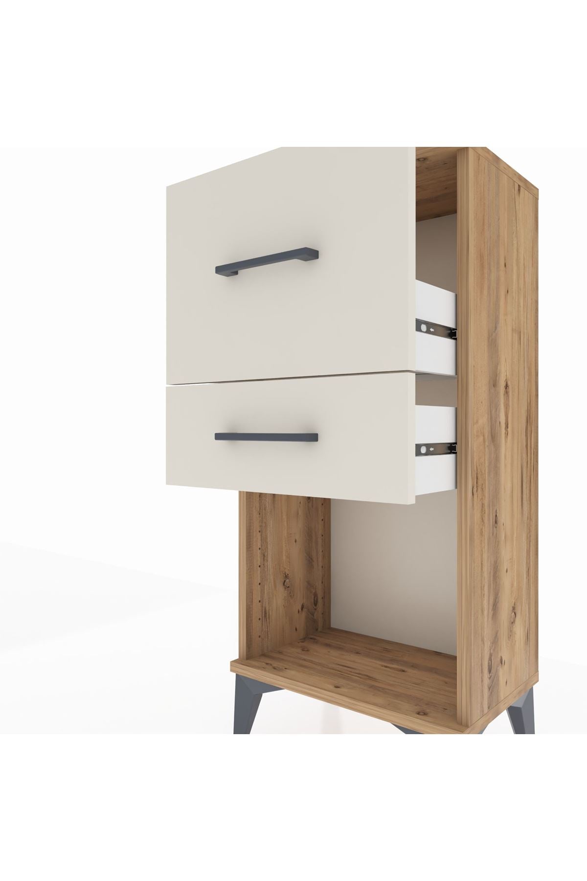 Arges Komodin 2 Çekmeceli 44x30x96 Çam-Aytaşı