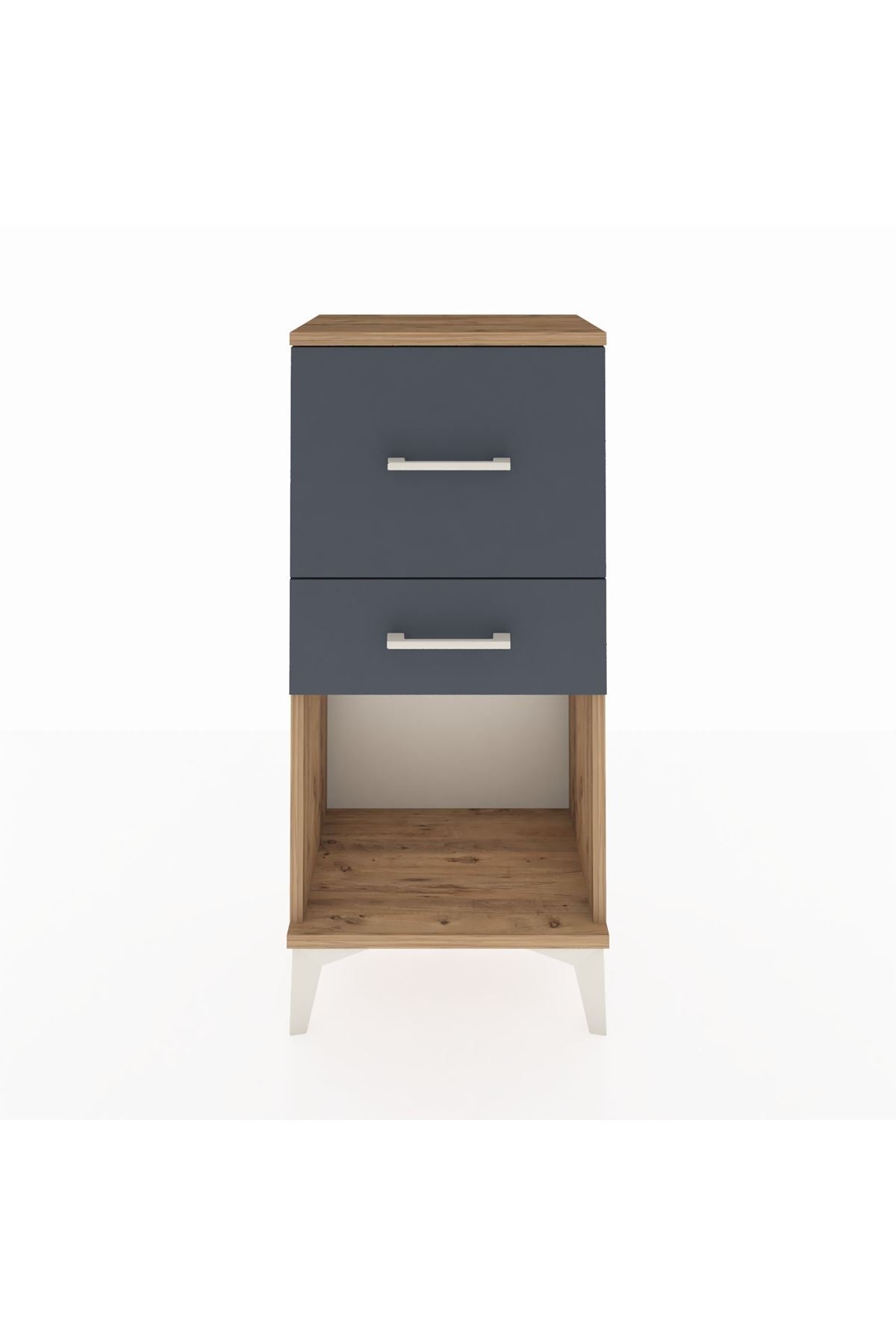 Arges Komodin 2 Çekmeceli 44x30x96 Çam-Antrasit