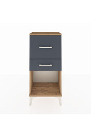 Arges Komodin 2 Çekmeceli 44x30x96 Çam-Antrasit