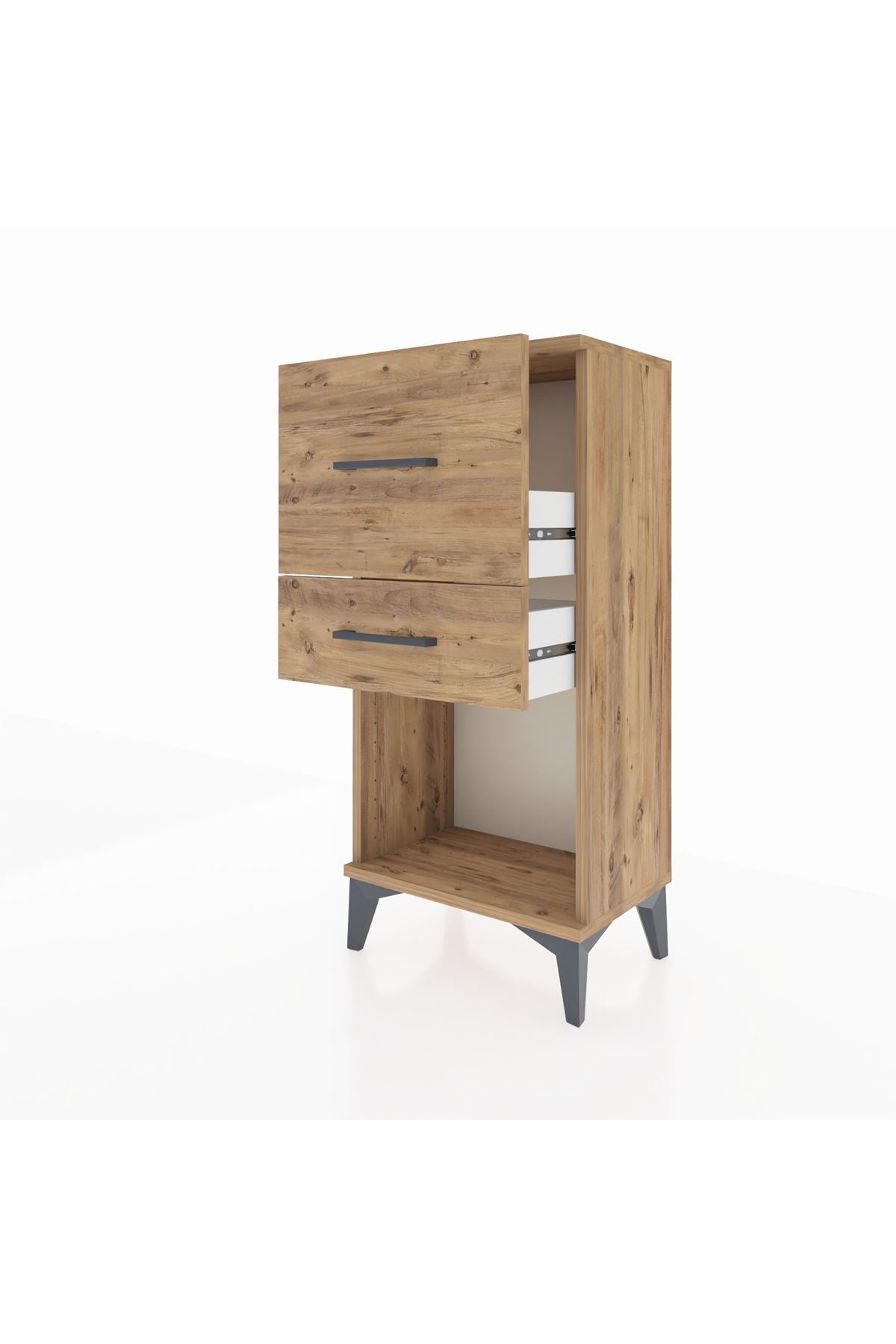 Arges Komodin 2 Çekmeceli 44x30x96 Çam-Çam