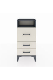 Arges Komodin Tek Raflı 3 Çekmeceli 44x30x96 Antrasit-Aytaşı