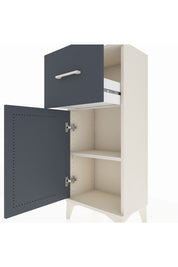 Arges Komodin Tek Raflı Tek Çekmeceli Tek Kapaklı 44x30x106 Aytaşı-Antrasit