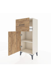 Arges Komodin Tek Raflı Tek Çekmeceli Tek Kapaklı 44x30x106 Aytaşı-Çam