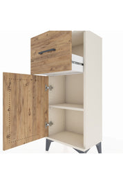 Arges Komodin Tek Raflı Tek Çekmeceli Tek Kapaklı 44x30x106 Aytaşı-Çam