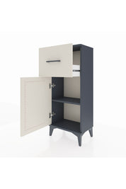 Arges Komodin Tek Raflı Tek Çekmeceli Tek Kapaklı 44x30x106 Antrasit-Aytaşı