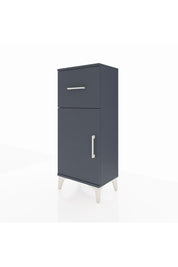 Arges Komodin Tek Raflı Tek Çekmeceli Tek Kapaklı 44x30x106 Antrasit-Antrasit