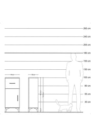 Arges Komodin Tek Raflı Tek Çekmeceli Tek Kapaklı 44x30x106 Çam-Aytaşı