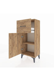 Arges Komodin Tek Raflı Tek Çekmeceli Tek Kapaklı 44x30x106 Çam-Çam