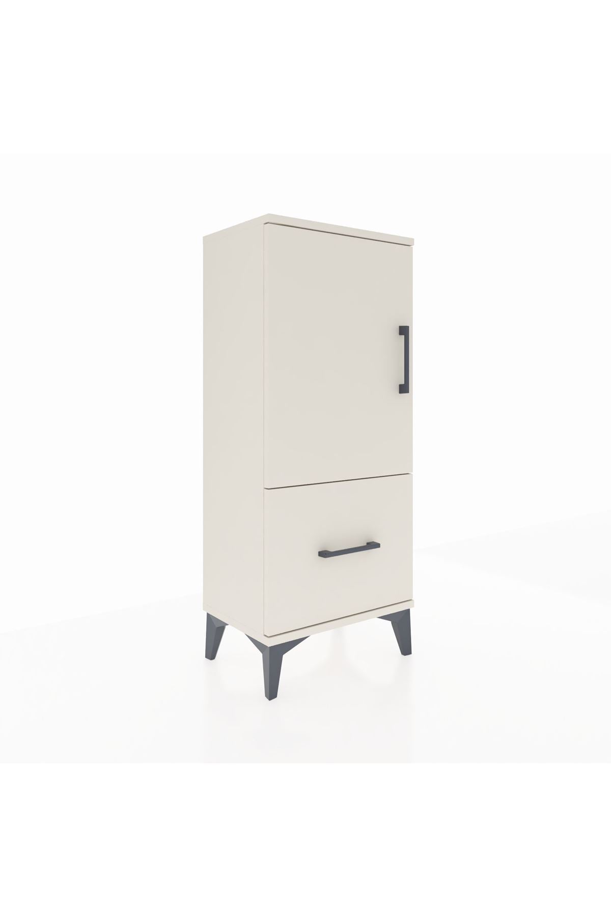 Arges Komodin 2 Raflı Tek Çekmeceli Tek Kapaklı 44x30x106 Aytaşı-Aytaşı