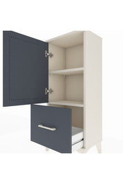 Arges Komodin 2 Raflı Tek Çekmeceli Tek Kapaklı 44x30x106 Aytaşı-Antrasit