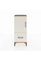 Arges Komodin 2 Raflı Tek Çekmeceli Tek Kapaklı 44x30x106