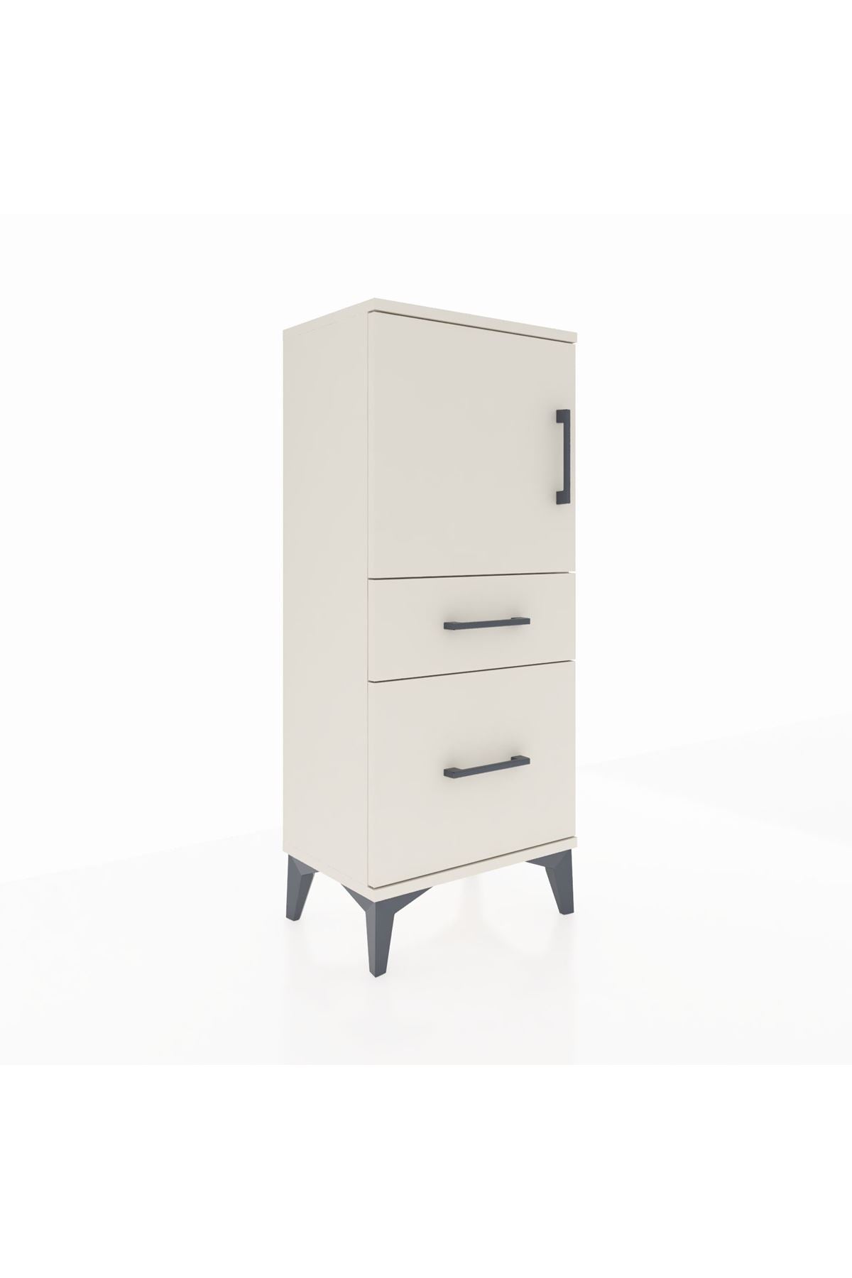 Arges Komodin 2 Raflı 2 Çekmeceli Tek Kapaklı 44x30x106 Aytaşı-Aytaşı