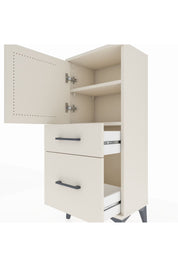 Arges Komodin 2 Raflı 2 Çekmeceli Tek Kapaklı 44x30x106 Aytaşı-Aytaşı