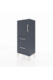 Arges Komodin 2 Raflı 2 Çekmeceli Tek Kapaklı 44x30x106 Antrasit-Antrasit