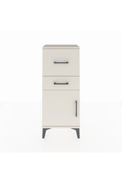 Arges Komodin Tek Raflı 2 Çekmeceli Tek Kapaklı 44x30x106 Aytaşı-Aytaşı