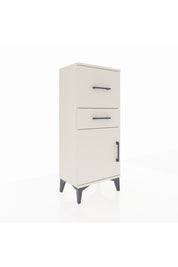 Arges Komodin Tek Raflı 2 Çekmeceli Tek Kapaklı 44x30x106 Aytaşı-Aytaşı