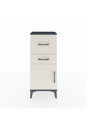 Arges Komodin Tek Raflı 2 Çekmeceli Tek Kapaklı 44x30x106 Antrasit-Aytaşı