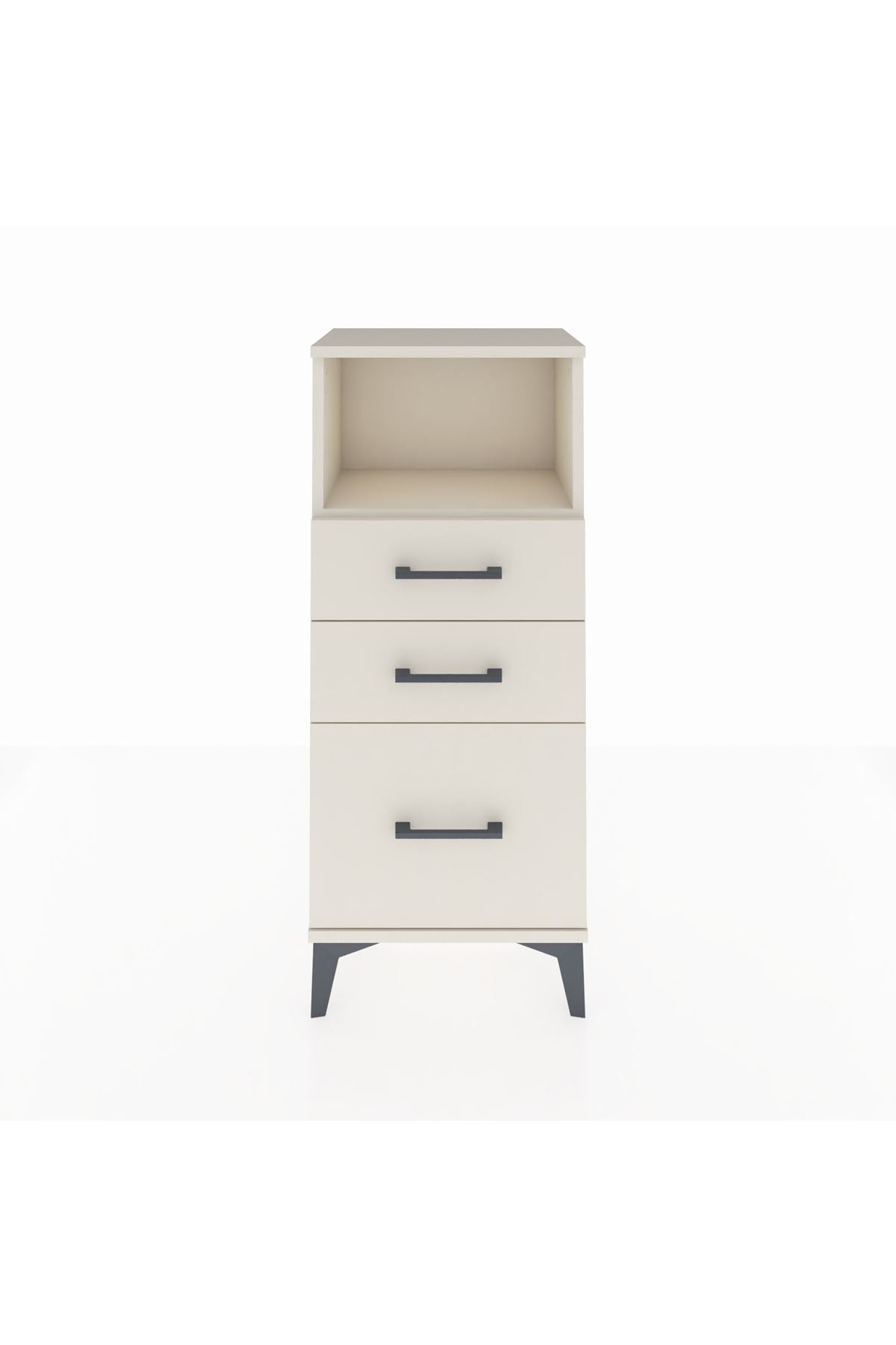 Arges Komodin Tek Raflı 3 Çekmeceli 44x30x106 Aytaşı-Aytaşı