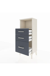 Arges Komodin Tek Raflı 3 Çekmeceli 44x30x106 Aytaşı-Antrasit