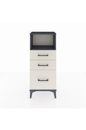 Arges Komodin Tek Raflı 3 Çekmeceli 44x30x106 Antrasit-Aytaşı