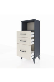 Arges Komodin Tek Raflı 3 Çekmeceli 44x30x106 Antrasit-Aytaşı