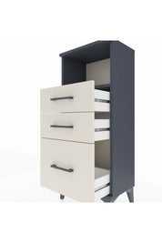 Arges Komodin Tek Raflı 3 Çekmeceli 44x30x106 Antrasit-Aytaşı