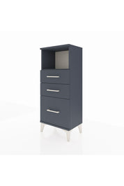 Arges Komodin Tek Raflı 3 Çekmeceli 44x30x106 Antrasit-Antrasit