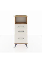 Arges Komodin Tek Raflı 3 Çekmeceli 44x30x106 Çam-Aytaşı