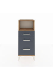 Arges Komodin Tek Raflı 3 Çekmeceli 44x30x106 Çam-Antrasit