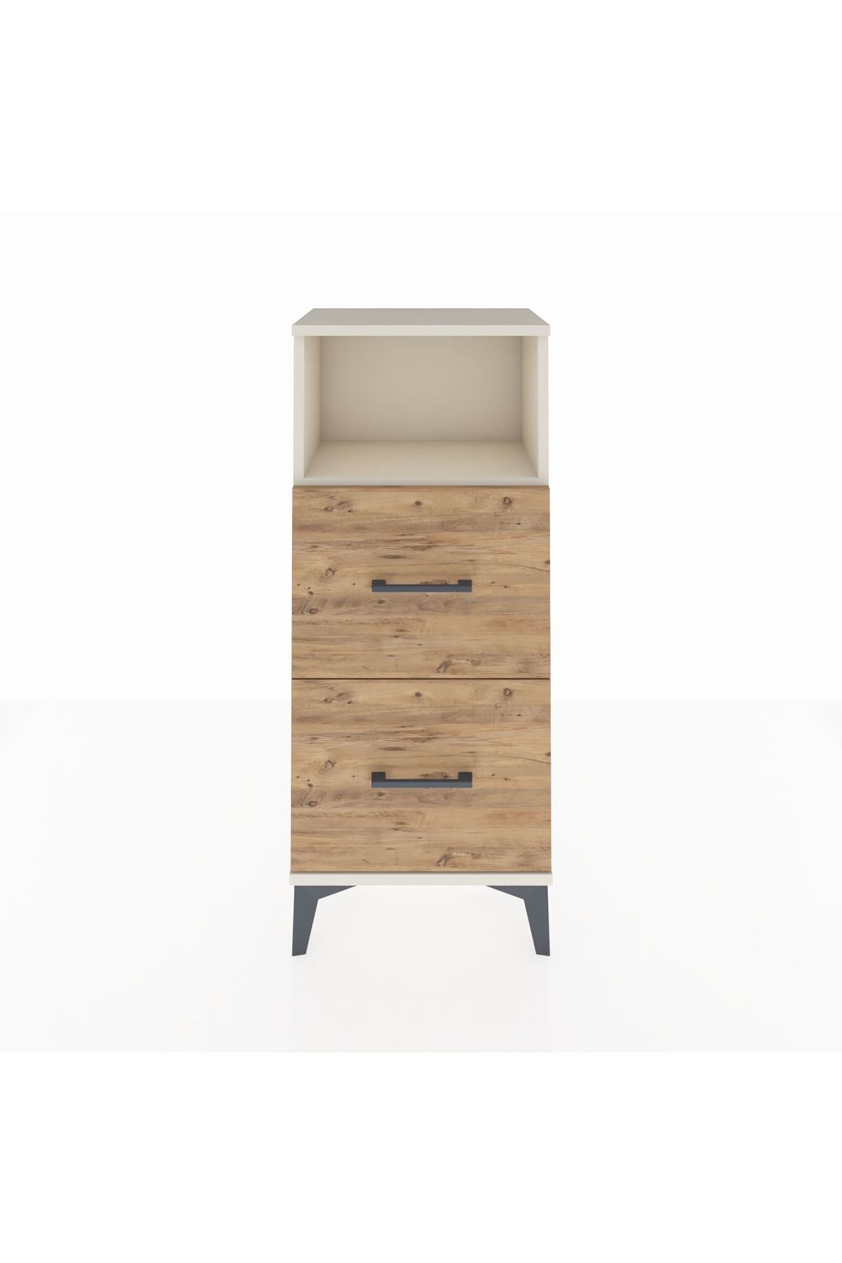 Arges Komodin Tek Raflı 2 Çekmeceli 44x30x106 Aytaşı-Çam