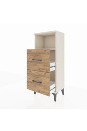 Arges Komodin Tek Raflı 2 Çekmeceli 44x30x106 Aytaşı-Çam