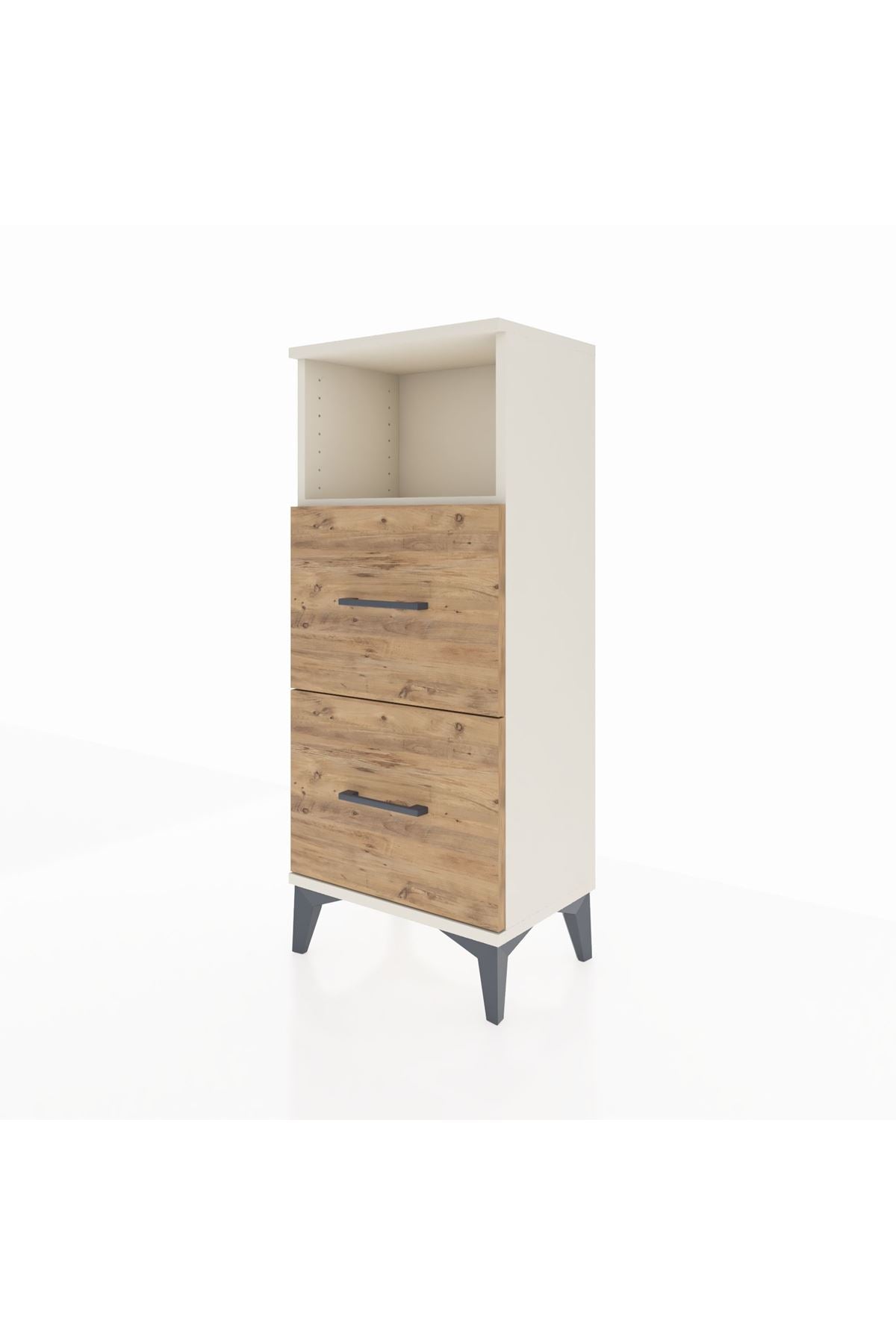 Arges Komodin Tek Raflı 2 Çekmeceli 44x30x106 Aytaşı-Çam