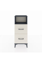 Arges Komodin Tek Raflı 2 Çekmeceli 44x30x106 Antrasit-Aytaşı