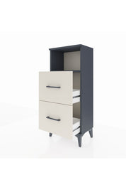 Arges Komodin Tek Raflı 2 Çekmeceli 44x30x106 Antrasit-Aytaşı