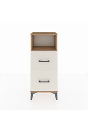 Arges Komodin Tek Raflı 2 Çekmeceli 44x30x106 Çam-Aytaşı
