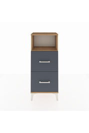 Arges Komodin Tek Raflı 2 Çekmeceli 44x30x106 Çam-Antrasit