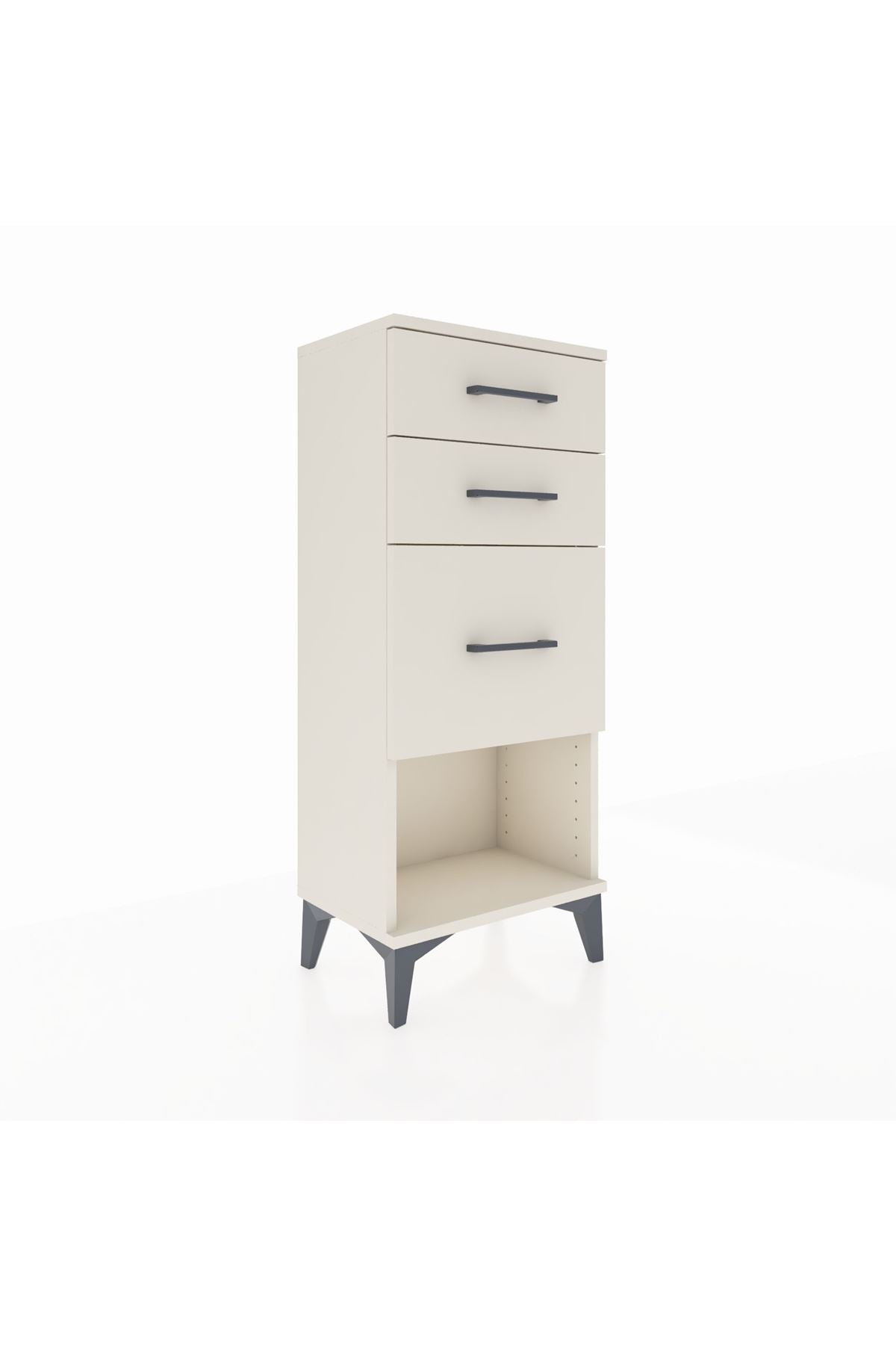 Arges Komodin 3 Çekmeceli 44x30x106 Aytaşı-Aytaşı