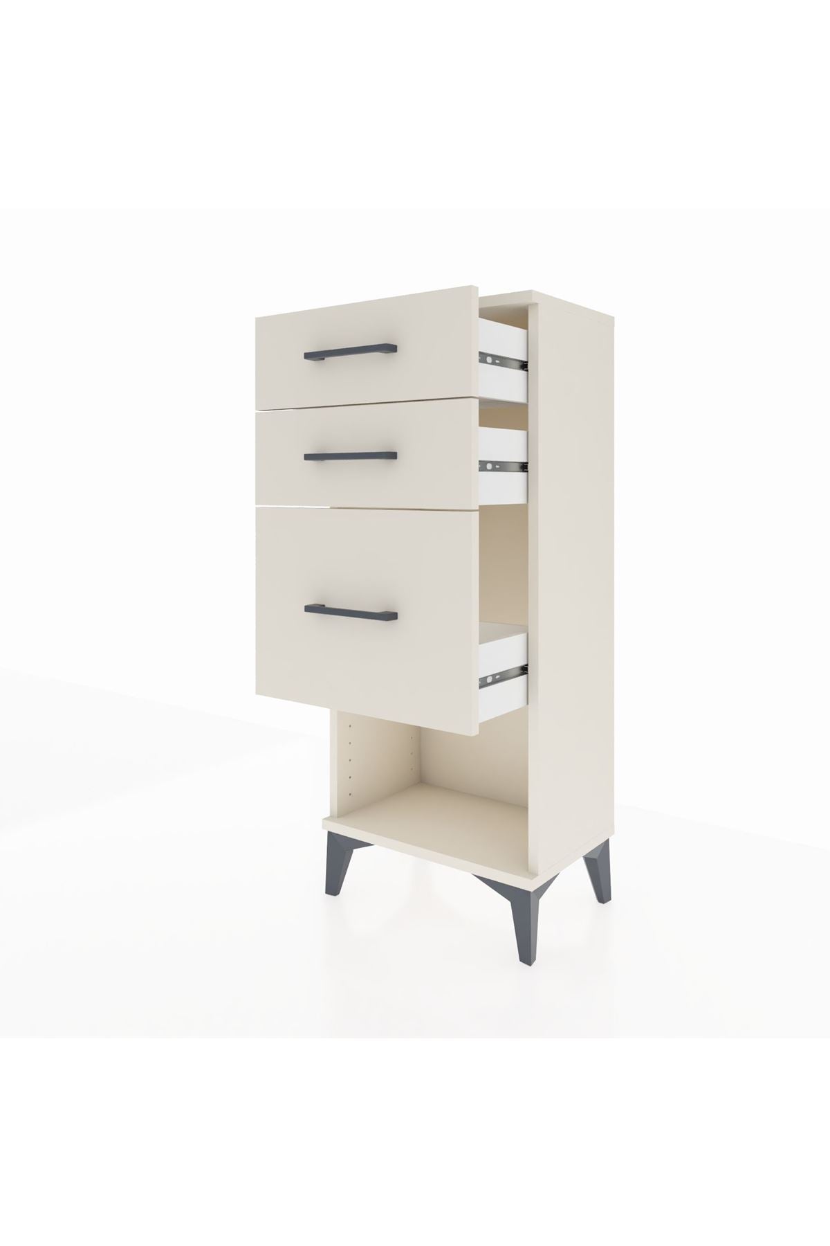 Arges Komodin 3 Çekmeceli 44x30x106 Aytaşı-Aytaşı