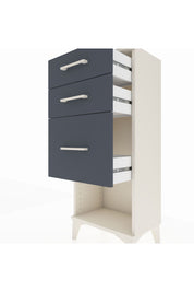 Arges Komodin 3 Çekmeceli 44x30x106 Aytaşı-Antrasit