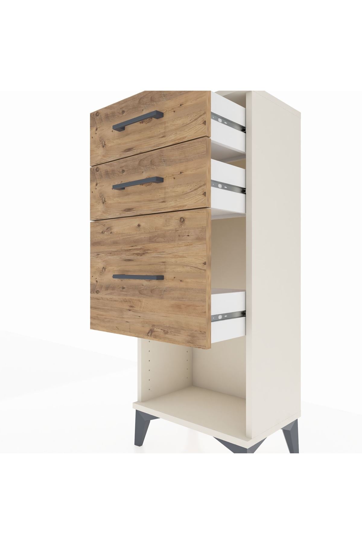 Arges Komodin 3 Çekmeceli 44x30x106 Aytaşı-Çam
