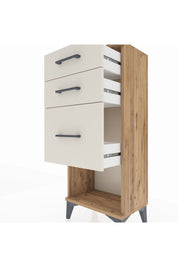 Arges Komodin 3 Çekmeceli 44x30x106 Çam-Aytaşı