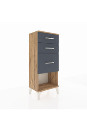 Arges Komodin 3 Çekmeceli 44x30x106 Çam-Antrasit
