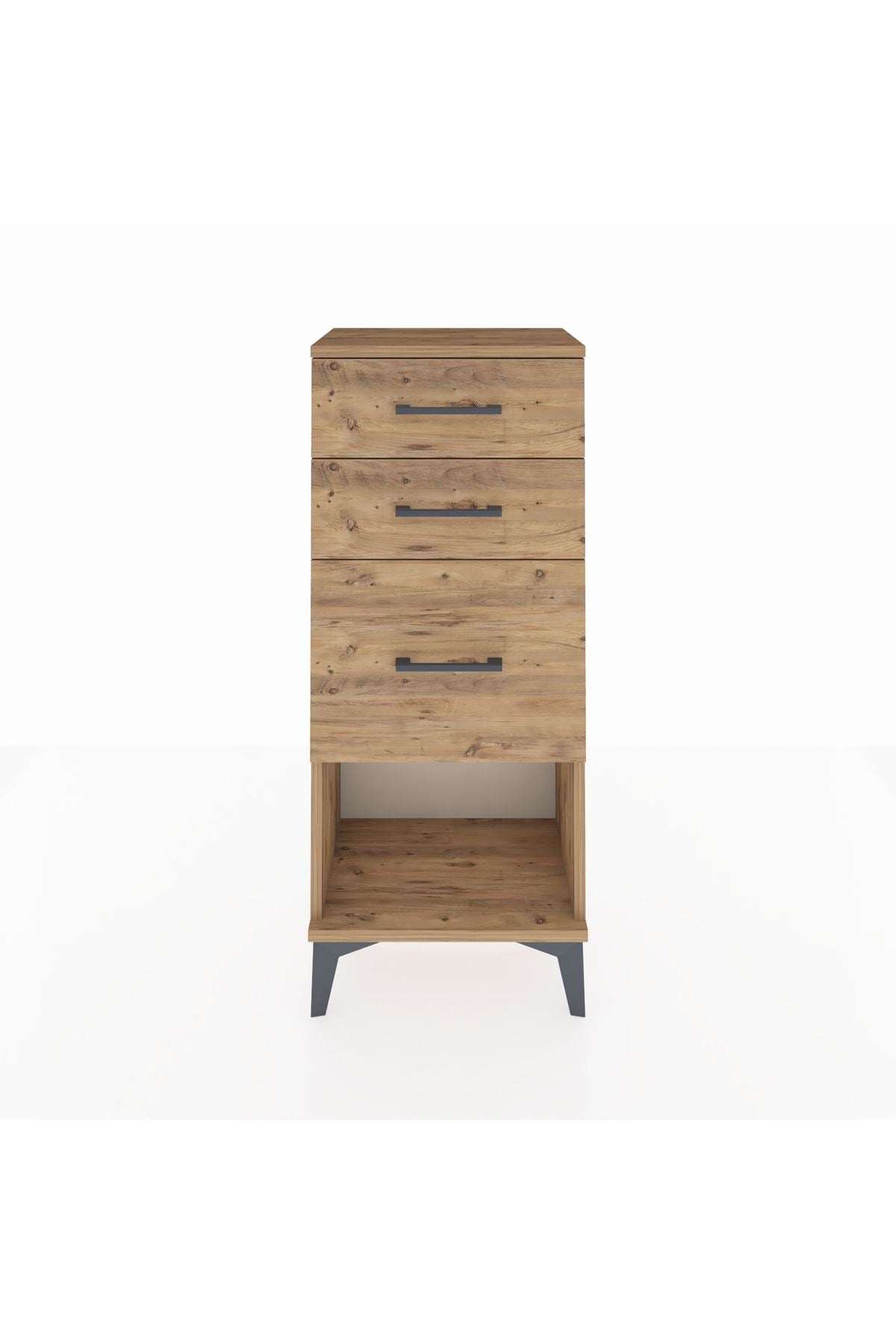 Arges Komodin 3 Çekmeceli 44x30x106 Çam-Çam