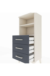 Arges Komodin 2 Raflı 3 Çekmeceli 44x30x106 Aytaşı-Antrasit