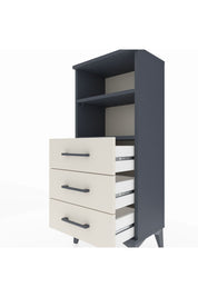 Arges Komodin 2 Raflı 3 Çekmeceli 44x30x106 Antrasit-Aytaşı