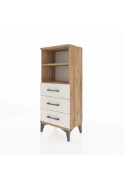 Arges Komodin 2 Raflı 3 Çekmeceli 44x30x106 Çam-Aytaşı