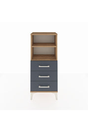 Arges Komodin 2 Raflı 3 Çekmeceli 44x30x106 Çam-Antrasit