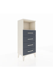 Arges Komodin Tek Raflı 4 Çekmeceli 44x30x106 Aytaşı-Antrasit