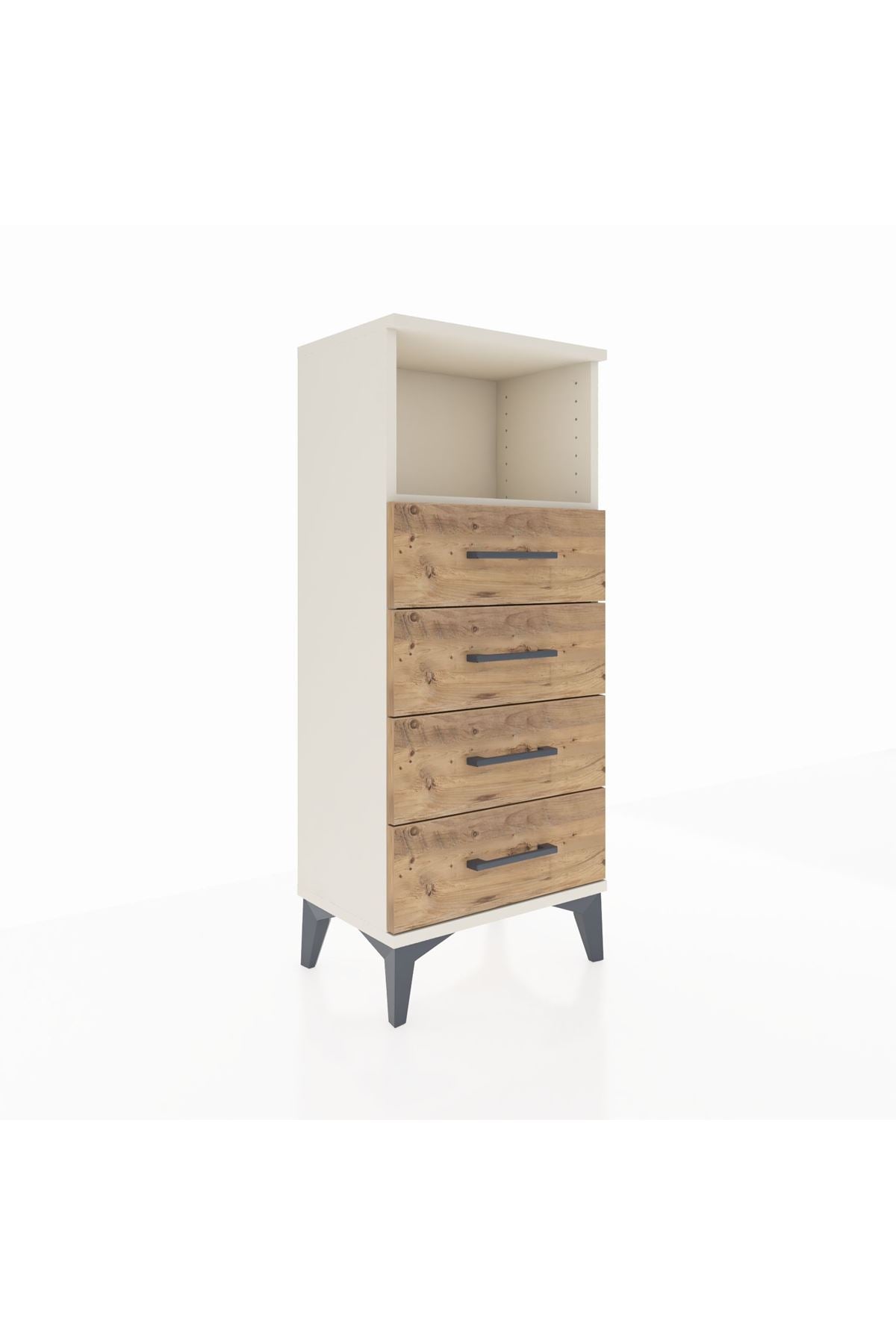 Arges Komodin Tek Raflı 4 Çekmeceli 44x30x106 Aytaşı-Çam